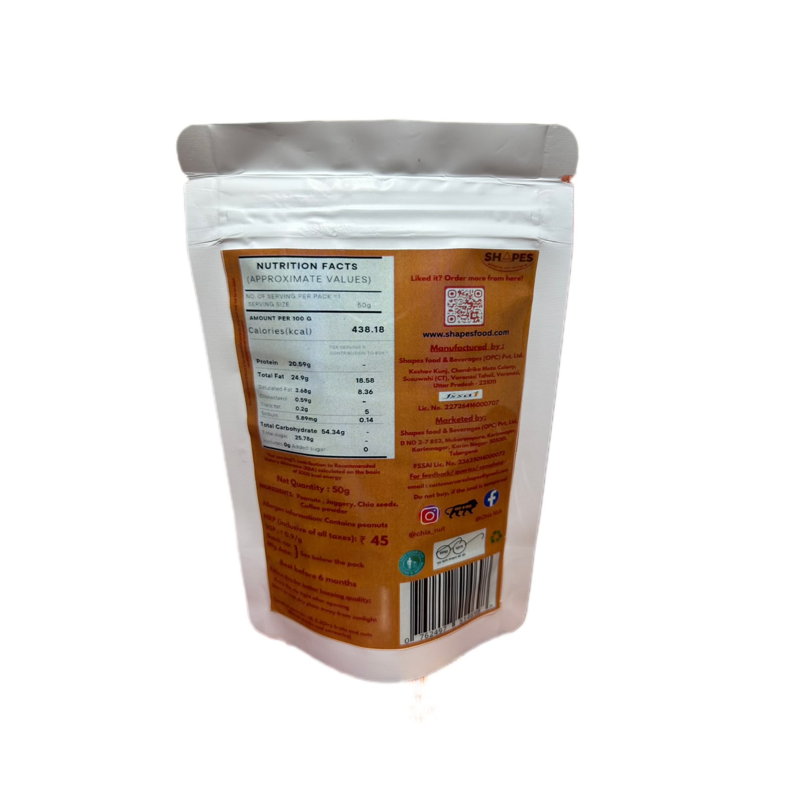 Chia Nut coffee pack
