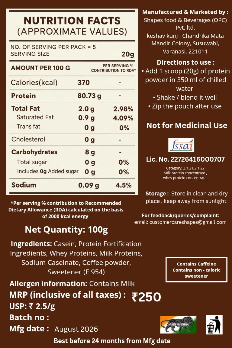 Coffee protein scoop